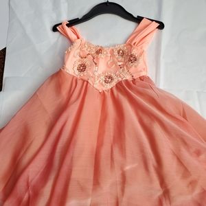 Girls dance costume small peach/coral